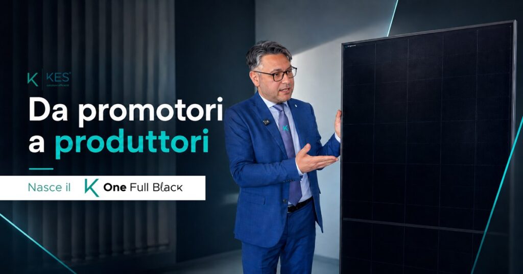 Pannello fotovoltaico KES K ONE FULL BLACK presentato da KES