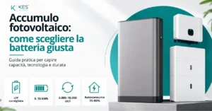 Sistema di accumulo fotovoltaico domestico installato a parete